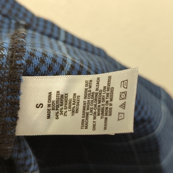 Aeropostale Mini Plaid Windowpane Dres Blue Academia School Girl y2k Strappy - Picture 8 of 11